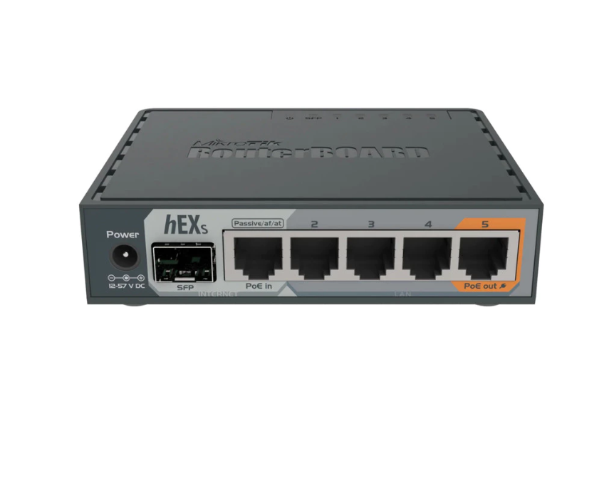 MikroTik hEX S RB760IGS 5 Port Gigabit Router with SFP Port and PoE Out - Gr3 - w/ Starlink support